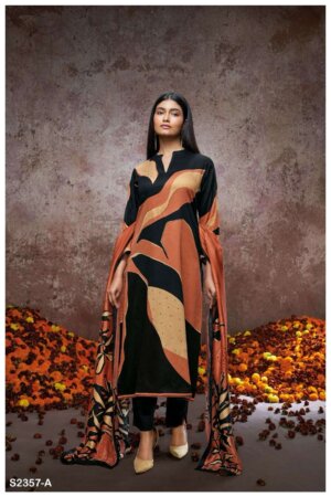 My Fashion Road Ganga Dior Fancy Cotton Salwar Kameez | Black