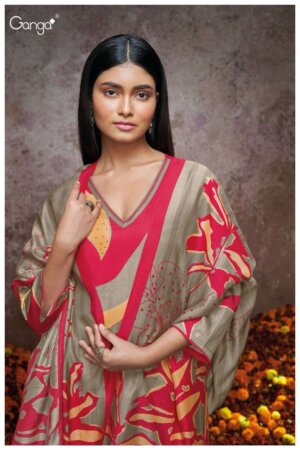My Fashion Road Ganga Dior Fancy Cotton Salwar Kameez | Red