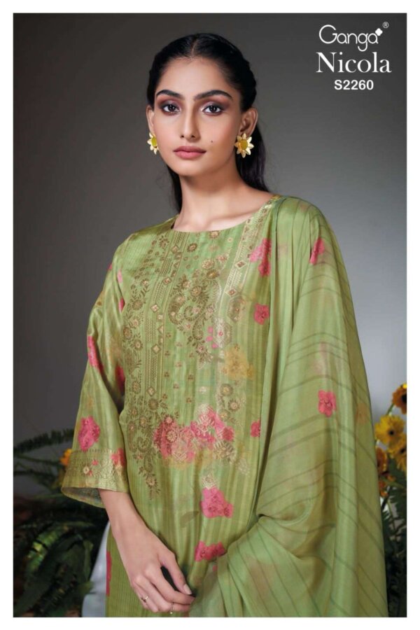 My Fashion Road Ganga Nicola Exclusive Russian Silk Salwar Suit | Green