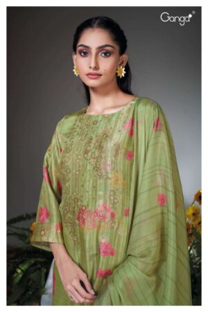 My Fashion Road Ganga Nicola Exclusive Russian Silk Salwar Suit | Green