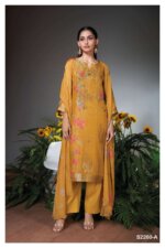 My Fashion Road Ganga Nicola Exclusive Russian Silk Salwar Suit | Yellow