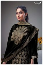 My Fashion Road Ganga Nilusha Designer Silk Jacquard Wedding Wear Ladies Suit | SS2263-B