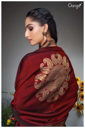My Fashion Road Ganga Nilusha Designer Silk Jacquard Wedding Wear Ladies Suit | SS2263-C
