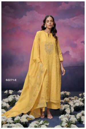 My Fashion Road Ganga Olive Exclusive Organza Salwar Suit | S2271- E