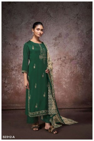 My Fashion Road Ganga Ryliana Fancy Cotton Salwar Kameez | Green