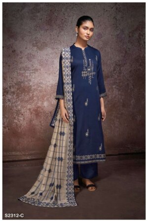 My Fashion Road Ganga Ryliana Fancy Cotton Salwar Kameez | Blue