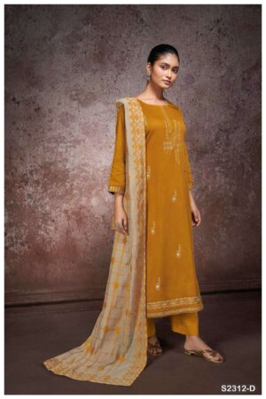 My Fashion Road Ganga Ryliana Fancy Cotton Salwar Kameez | Yellow