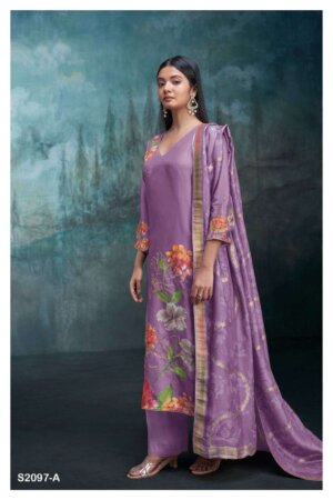 My Fashion Road Ganga Zoey Russian Silk Salwar Suit | Purple