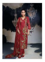 My Fashion Road Ganga Azara Premium Designs Satin Silk Occasion Wear | Red
