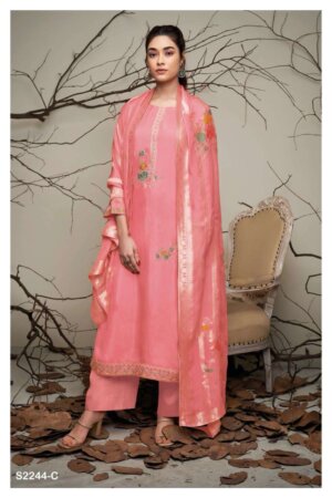 My Fashion Road Ganga Georgia Fancy Organza Premium Designs Branded Ladies Suit | S2244-A