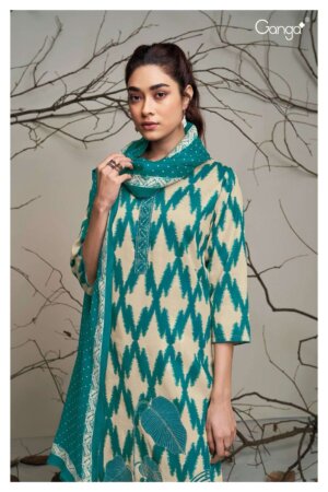 My Fashion Road Ganga Inez Exclusive Branded Fancy Cotton Silk Suit | S2169-B