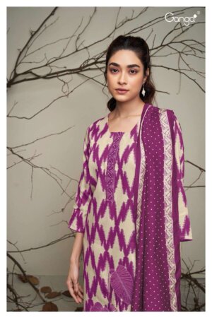 My Fashion Road Ganga Inez Exclusive Branded Fancy Cotton Silk Suit | S2169-C