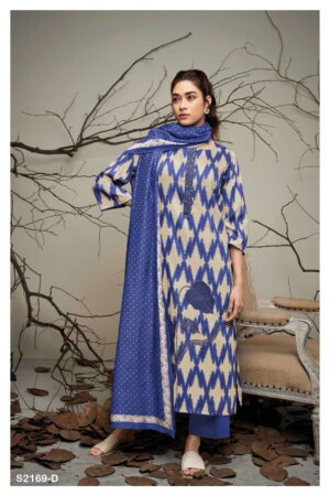 My Fashion Road Ganga Inez Exclusive Branded Fancy Cotton Silk Suit | S2169-D