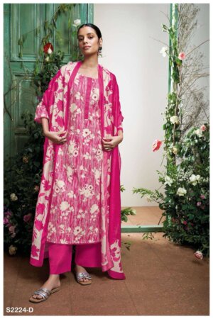 My Fashion Road Ganga Kass Premium Designs Printed Cotton Unstitched Suit | S2224-D