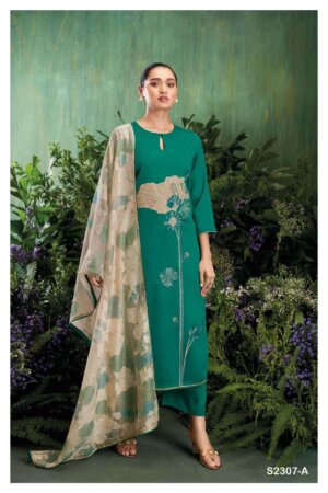 My Fashion Road Ganga Maribel Fancy Satin Silk Exclusive Dress | S2307-A