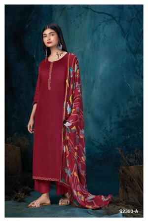 My Fashion Road Ganga Monique Exclusive Silk Cotton Suits | S 2393- A