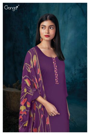 My Fashion Road Ganga Monique Exclusive Silk Cotton Suits | S 2393- D