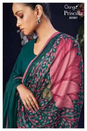 My Fashion Road Ganga Priscilla Exclusive Cotton Silk Ladies Suit | S2397-D
