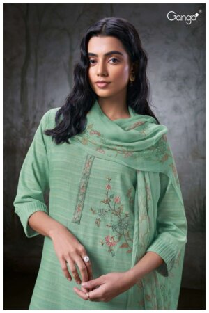 My Fashion Road Ganga Rae Fancy Woven Cotton Premium Designs Dress | S2354-C