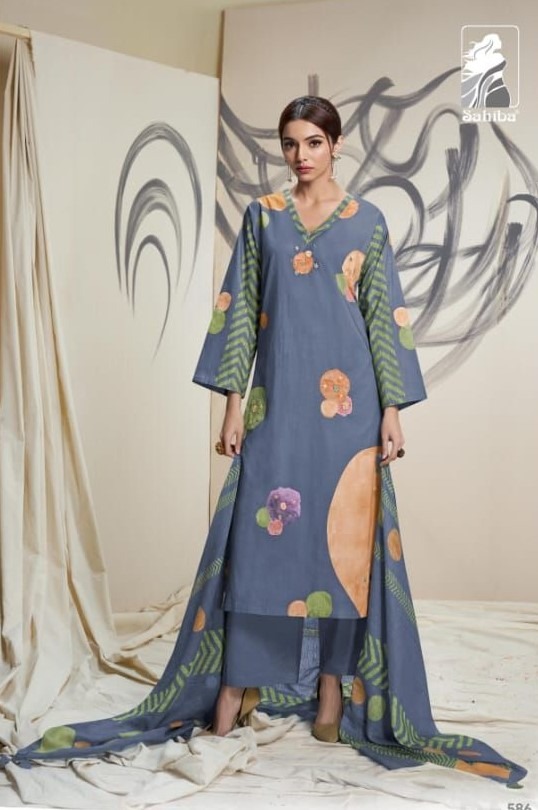 My Fashion Road SAHIBA BHOOMI PANT STYLE COTTON SALWAR SUIT | D.NO 586