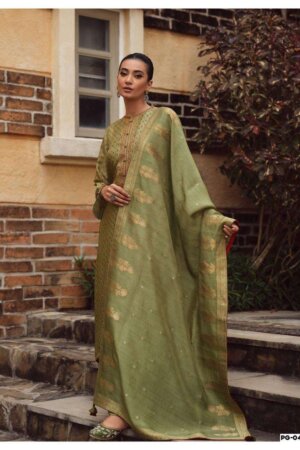 My Fashion Road Varsha Prestige Fancy Russian Silk Wedding Wear Ladies Suit | PG-04