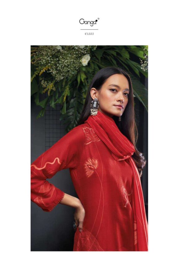 My Fashion Road Ganga Eden Premium Designs Fancy Russian Silk Branded Ladies Suit | C1555
