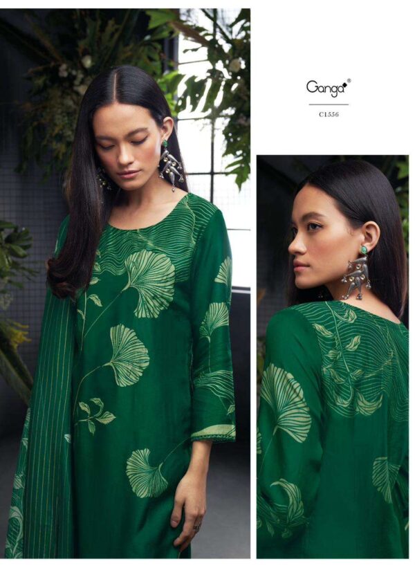 My Fashion Road Ganga Eden Premium Designs Fancy Russian Silk Branded Ladies Suit | C1556