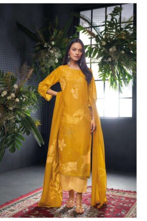 My Fashion Road Ganga Eden Premium Designs Fancy Russian Silk Branded Ladies Suit | C1554