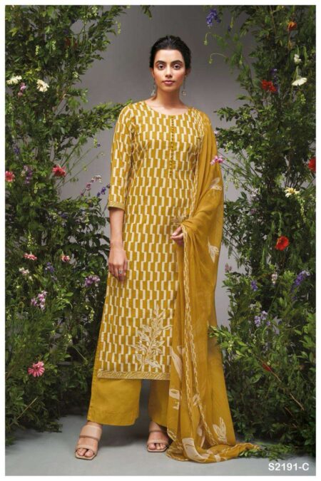 My Fashion Road Ganga Esa Premium Designs Cotton Branded Dress | S2191-C
