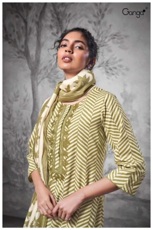 My Fashion Road Ganga Jinisha Premium Cotton Printed Suit | A2334-B