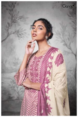 My Fashion Road Ganga Jinisha Premium Cotton Printed Suit | A2334-D