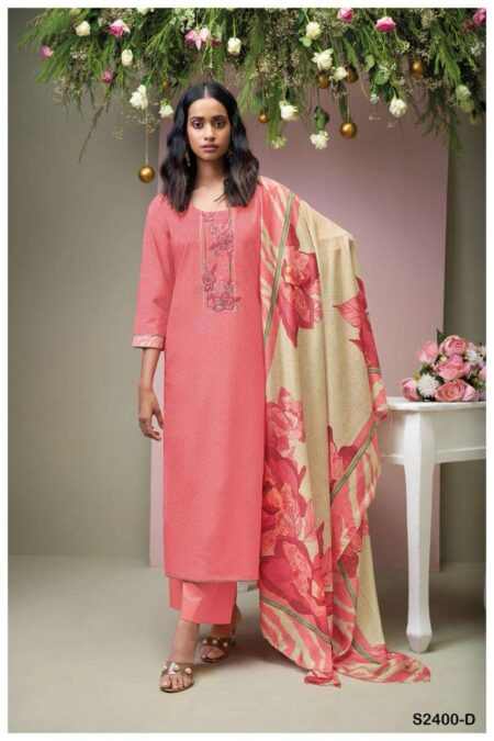 My Fashion Road Ganga Katana Exclusive Cotton Ladies Suit | S2400-D