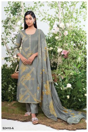 My Fashion Road Ganga Logan Fancy Cotton Silk Dress | S2410-A