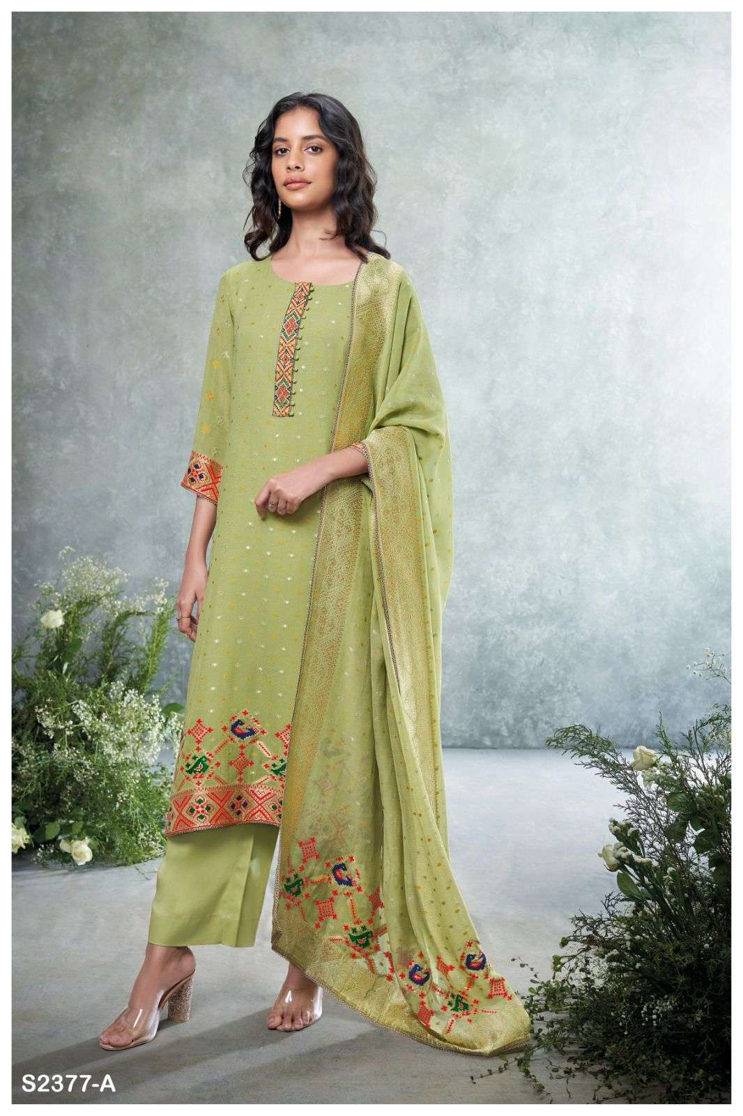 ganga lyra 2377 designer jacquard branded dress exporters 1 2024 02 29 15 37 34