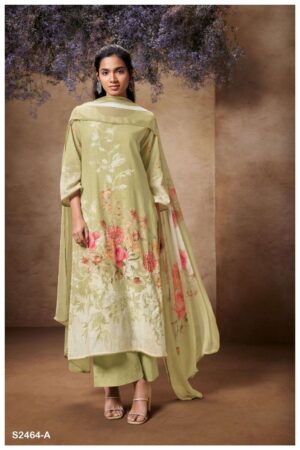 My Fashion Road Ganga Margot Printed Linen Cotton Exclusive Suit | S2464-A