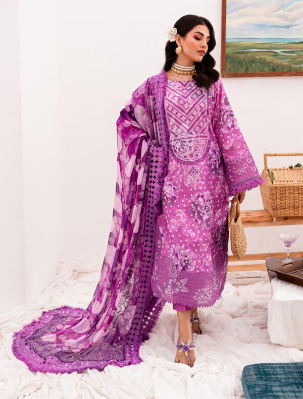 My Fashion Road Nureh Gardenia Embroidered Printed Lawn Collection 2024 | NSG-145