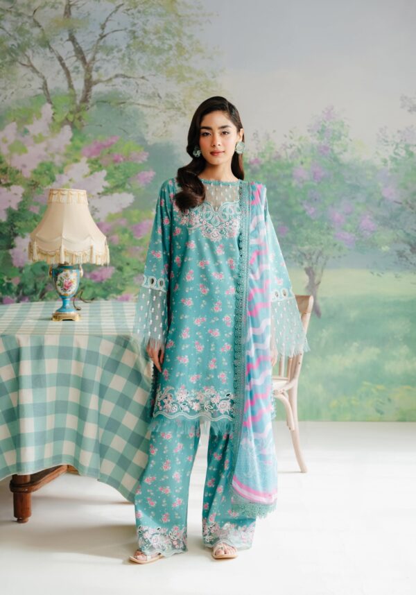 My Fashion Road Afrozeh The Floral Charm Unstitched Lawn Collection 2024 | Buttercup VI-02