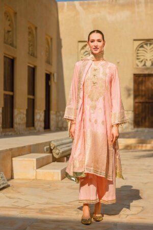 My Fashion Road Gul Ahmed Luxury Festive Eid Unstitched Collection 2024 | FE42058