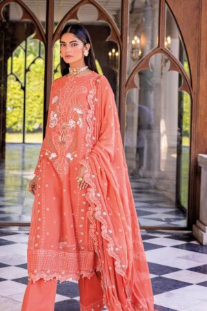 My Fashion Road Gul Ahmed Luxury Festive Eid Unstitched Collection 2024 | FE42016