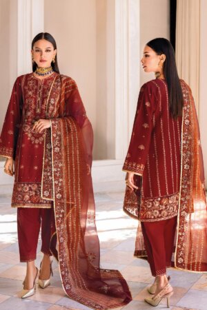 My Fashion Road Gul Ahmed Luxury Festive Eid Unstitched Collection 2024 | FE42073