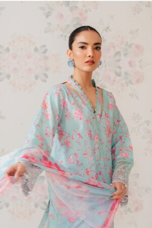My Fashion Road Afrozeh The Floral Charm Unstitched Lawn Collection 2024 | Buttercup VI-07