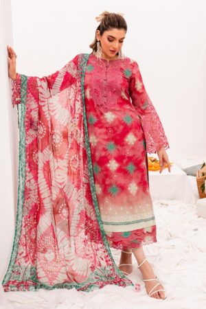 My Fashion Road Nureh Gardenia Embroidered Printed Lawn Collection 2024 | NSG-142
