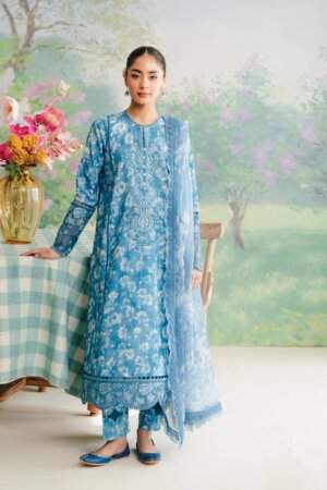 My Fashion Road Afrozeh The Floral Charm Unstitched Lawn Collection 2024 | Buttercup VI-08