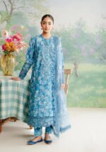 My Fashion Road Afrozeh The Floral Charm Unstitched Lawn Collection 2024 | Buttercup VI-08