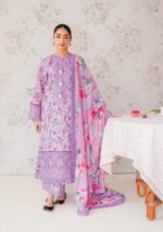 My Fashion Road Afrozeh The Floral Charm Unstitched Lawn Collection 2024 | Buttercup VI-09