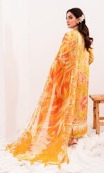 My Fashion Road Nureh Gardenia Embroidered Printed Lawn Collection 2024 | NSG-143