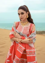 My Fashion Road Crimson Luxury Lawn by Saira Shakira Unstiched Collection 2024 | 5B
