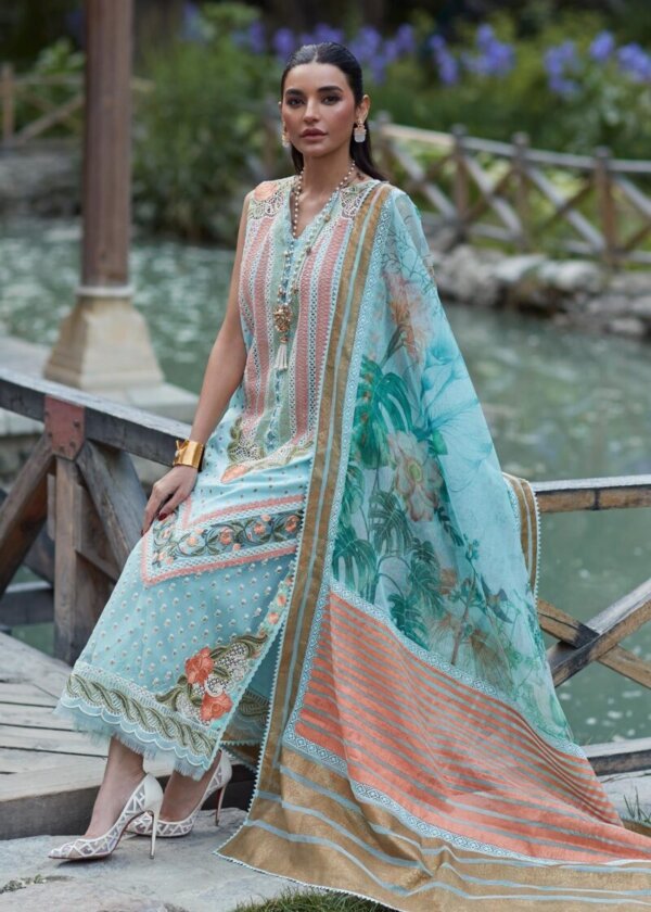 My Fashion Road Crimson Luxury Lawn by Saira Shakira Unstiched Collection 2024 |   D5 B