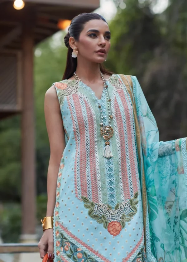 My Fashion Road Crimson Luxury Lawn by Saira Shakira Unstiched Collection 2024 |   D5 B