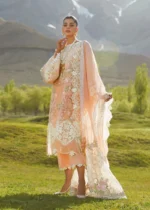 My Fashion Road Crimson Luxury Lawn by Saira Shakira Unstiched Collection 2024 |   D1 B